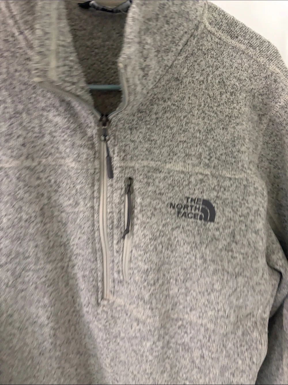 The North Face Heather Gray Quarter-Zip Fleece Pullover